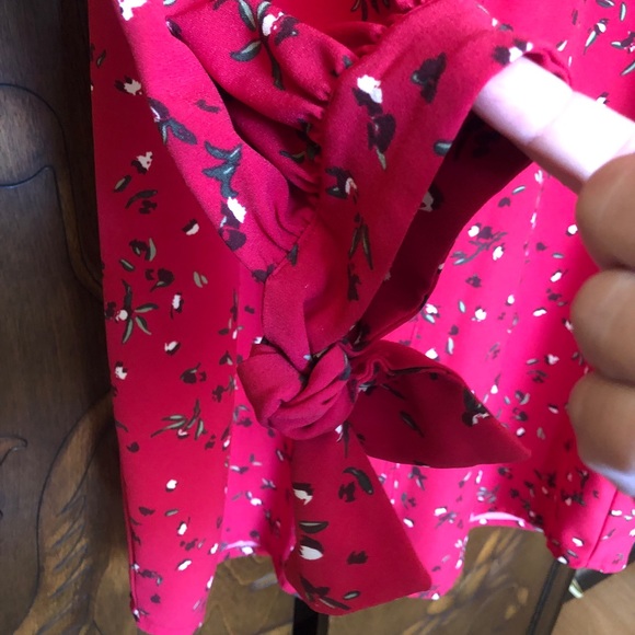 Banana Republic Button Down Shirt Dress, Red Pattern, Size 12 - Picture 2 of 9